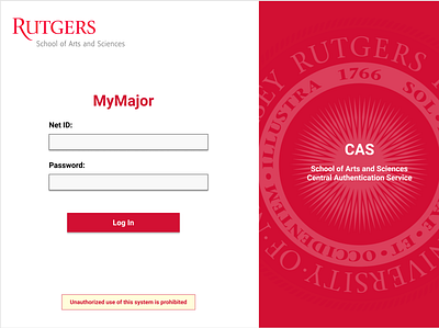 Rutgers Login Page Redesign branding case study design minimal redesign redesign concept ui university ux web