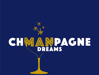 chMANpagne dreams branding design