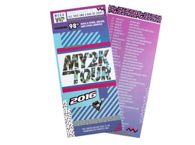 My2k print design ticketing tour vip