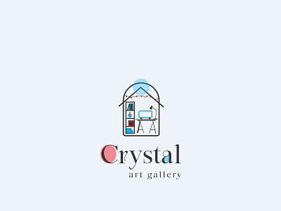 Crystal Art Gallery logo by Farjana bithi on Dribbble