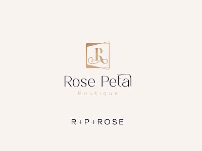 rose petal logo beauty logo branding design icon lettering logo logo design lettering luxury brand minimal typography