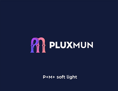 pluxmun logo branding design icon logo logo design lettering minimal modern logo