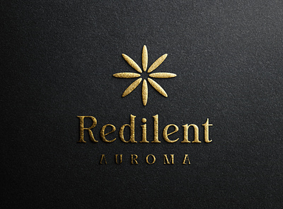 radient auroma beauty logo branding design icon lettering logo logo design lettering luxury brand minimal typography