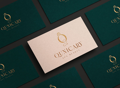 qunicary logo beauty logo branding design icon lettering logo logo design lettering luxury brand minimal typography