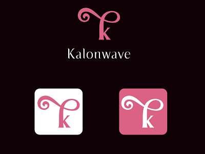 KALOWAVE LOGO beauty logo branding design flat icon logo logo design lettering luxury brand minimal typography