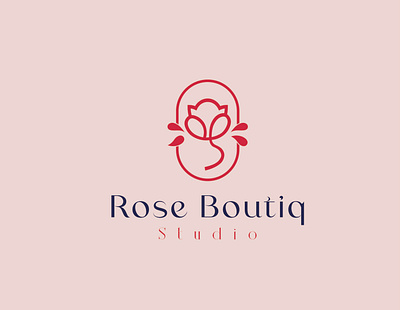 rose boutiq logo beauty logo branding clean design flat icon logo logo design lettering luxury brand minimal minimalism minimalist logo typography