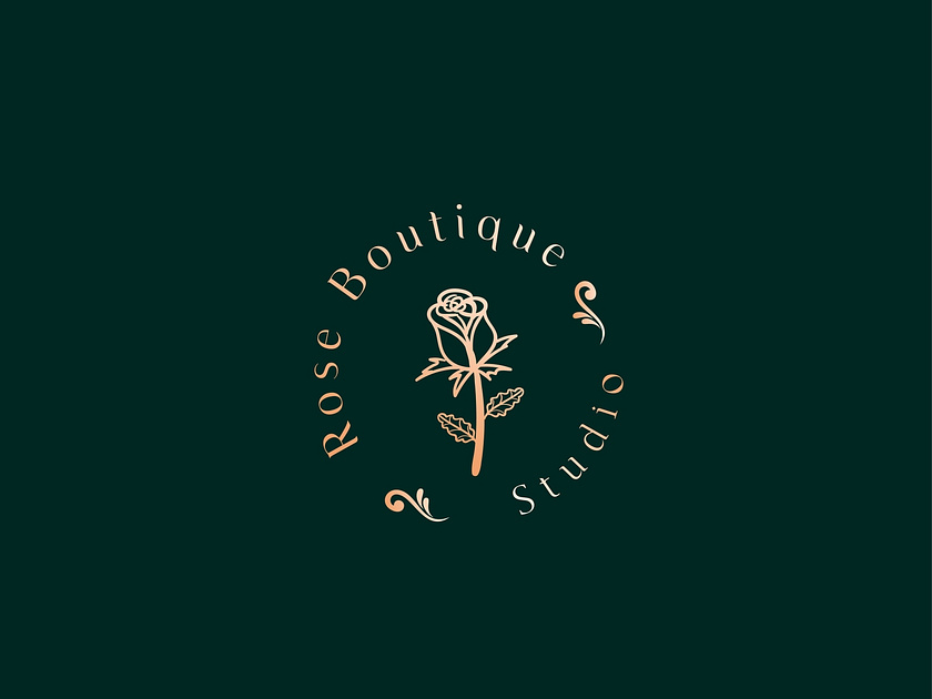 rose boutique logo by Farjana bithi on Dribbble