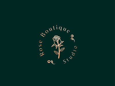rose boutique logo beauty logo branding clean design feminine logo icon lettering logo logo design lettering luxury brand minimal typography