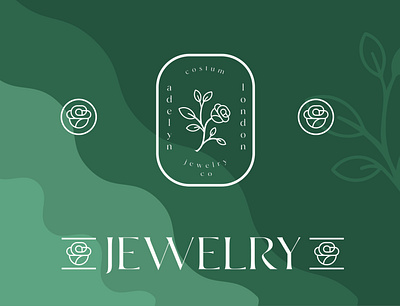 JEWELRY COSMETIC LOGO beauty logo botanical botanical logo branding design flat icon logo luxury brand minimal typography