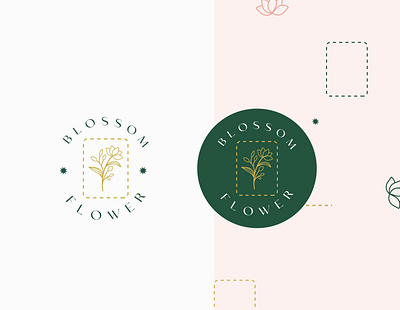 blossom flower logo beauty logo botanical logo branding clean design floral icon lettering logo logo design lettering luxury brand minimal typography