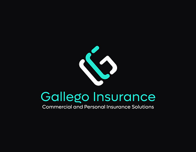 gallego insurance logo app branding design flat icon lettering logo logo design lettering logo vector branding minimal modren logo typography