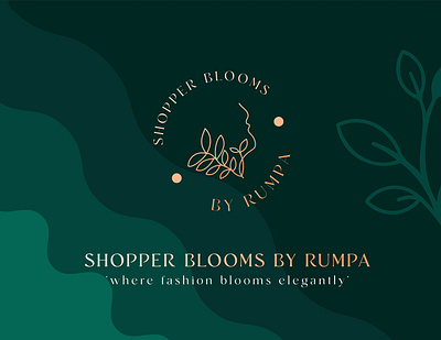 shopper blooms logo beauty logo branding design flat icon lettering logo logo design lettering luxury brand minimal typography