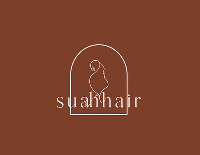 suahhair logo beauty logo branding design feminine logo hair brand logo icon lettering logo logo design lettering luxury brand minimal typography