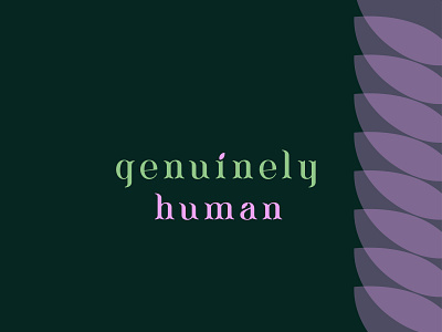 genuinely human logo branding design icon logo logo design lettering minimal typography