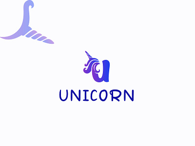unicorn logo branding clean colorful logo design icon logo logo design lettering minimal modern logo typography unicorn logo