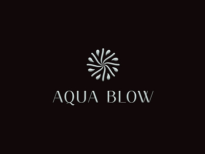 AQUA BLOW branding clean cosmetic brand logo design feminine logo graphic design icon logo logo design lettering minimal simple typography