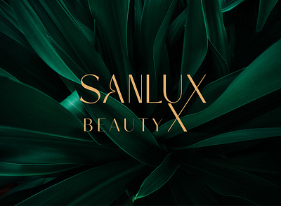 SANLUX BEAUTY branding design graphic design logo logo design lettering minimal typography