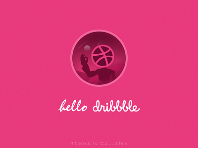 Hello dribbble illustration