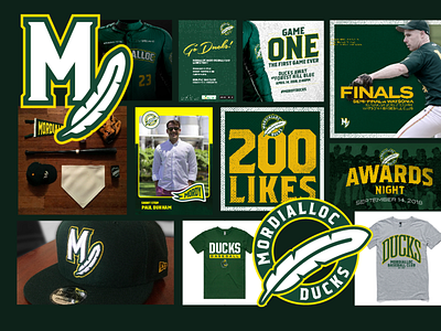 Mordialloc Ducks Logos, Social, Merch Design baseball logo design melbourne merch design social media design sport design