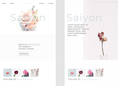 floral business landing page app branding design illustration logo minimal mobile ui ux web