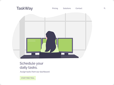 TaskWay App app branding illustration minimal mobile task manager ui uiinspiration ux uxdesign uxinspiration uxprocess uxui webpagedesign