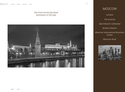 Where To? moscow travel webdesign website design