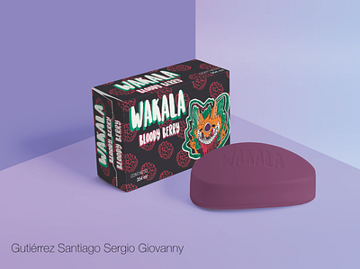 Wuakala Bloody Berry - Bar Soap art brand design brand identity branding cartoon cartoon character color design diseño gráfico fox fox illustration icon illustration kids logo marca raspberry vector