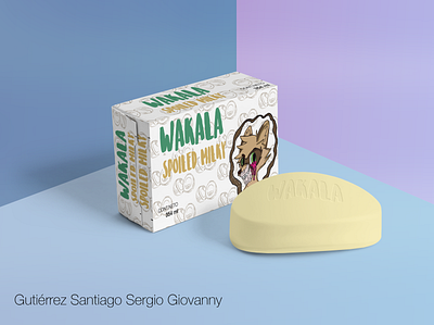 Wuakala Spoiled Milky - Bar Soap art bar soap brand design brand identity branding cartoon cartoon character coco coconut color diseño grafico diseño gráfico graphic design illustration logo marca racoon