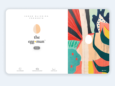 The Egg Man animation app design frontend hello dribbble javascript portfolio ruby on rails ux ui web