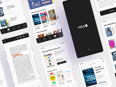 E-Book Reader and Store Design Concept - Paleo app concept book app book store app figma goodreads mobile app reader app reading app uiux