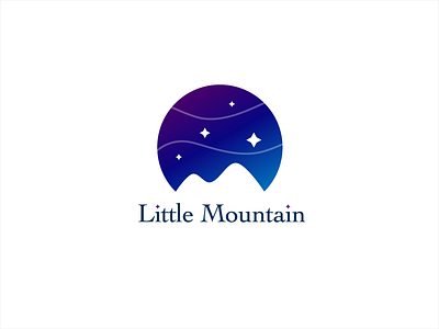 Little Mountain Logo blue little logo mountain small star