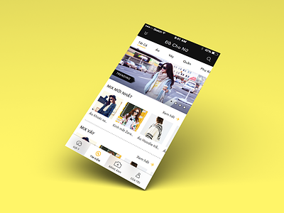 Fashion App app black fashion flat ios7 ui white yellow
