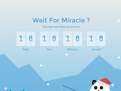 Cold Panda count down template ( coming soon ) clock countdown flip panda snow template