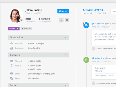 Contact info by Anna Molly on Dribbble