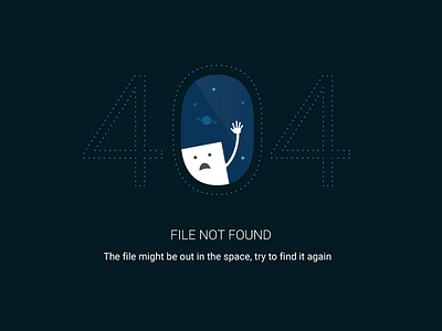 404 File Not Found 404 file illustration space