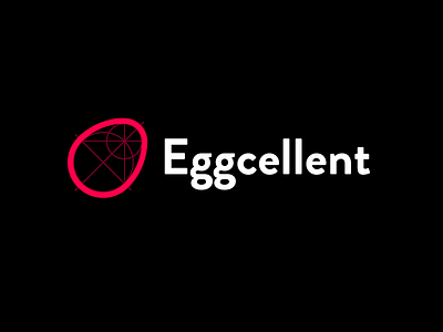 Eggcellent logo draft black egg excellent line logo pink
