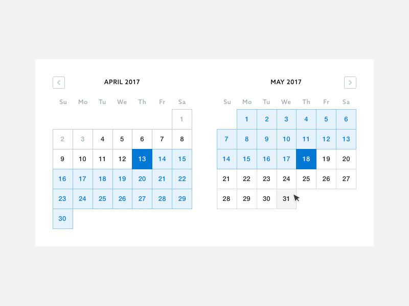 Date Picker by Anna Molly on Dribbble