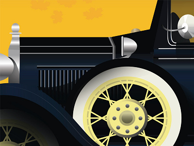 Model A adobe illustrator classic model a old car tire vector vintage