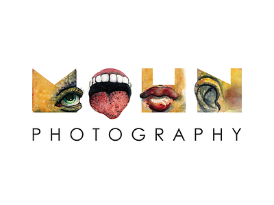 Mohn Photography | Logo block type logo logo design mark quirky senses unconventional watercolor watercolor logo