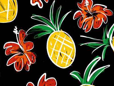 Hawaiian Pattern Wallpaper Graphics, Designs & Templates