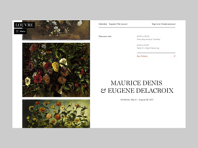 The Louvre art clean concept design gallery louvre museum web website