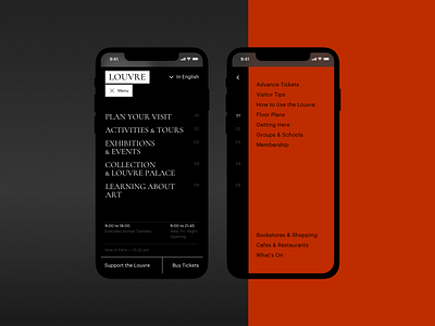 The Louvre adaptive art artist clean concept design menu minimal mobile museum navigation site typography ui ux web website