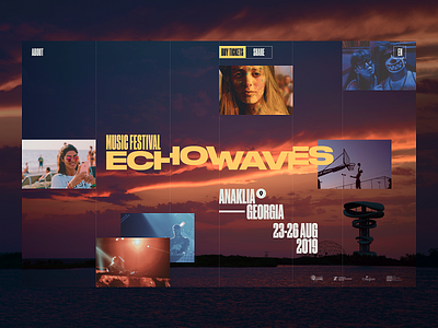 Echowaves clean concept design minimal promo site typography ui web website