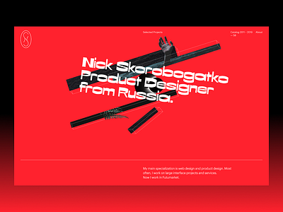Portfolio concept design illustration site typography ui web website
