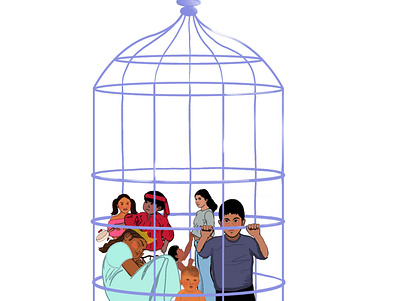 Caged Children children illustration procreate