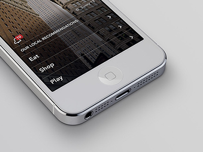1App - Alternate Layout alert app clean flat grid ios menu minimal mobile photo san diego weather