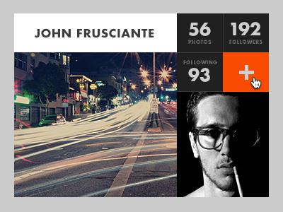 Instawidget add dark flat froosh frusciante futura gray grid instagram john orange photo rebound