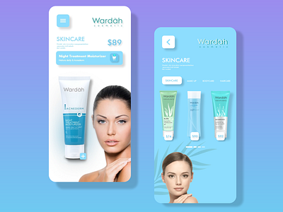 UI Design "Wardah Cosmetics" cosmetics mobile app design mobile ui ui uidesign