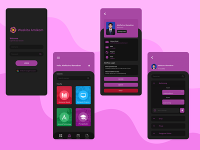 UI Design Waskita Amikom Mobile App dark mobile mobile app design mobile ui ui uides uidesign