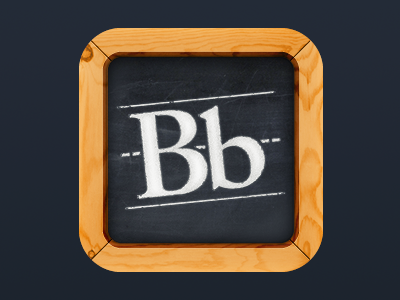 new Blackboard Mobile Learn App Icon app icon blackboard chalkboard icon iphone joe taylor learn